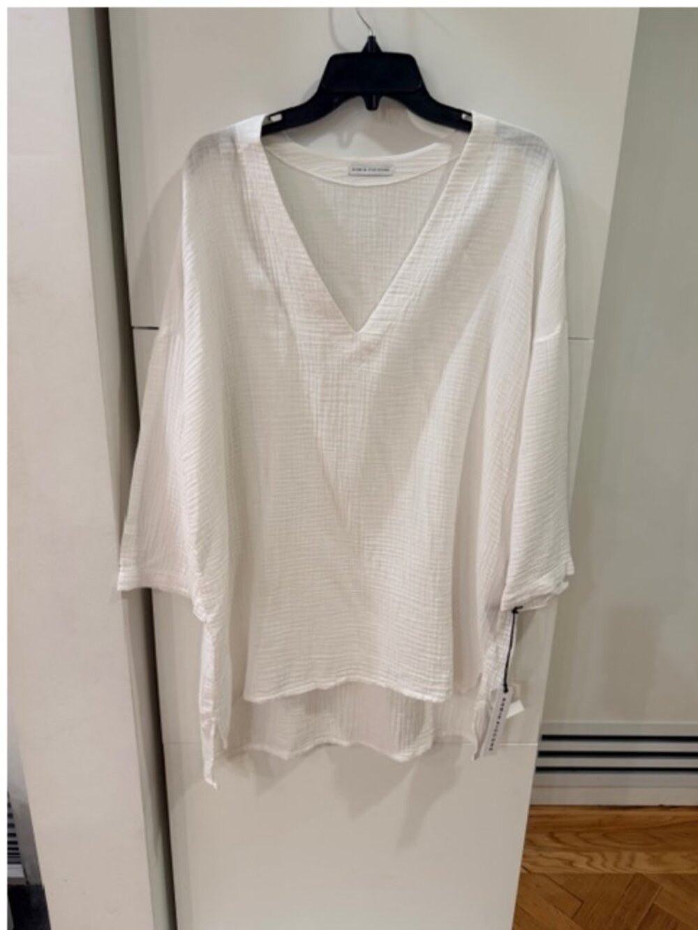 Robin Piccone Cotton Tunic Cover-Up Size Medium – White, V-Neck, NWT
